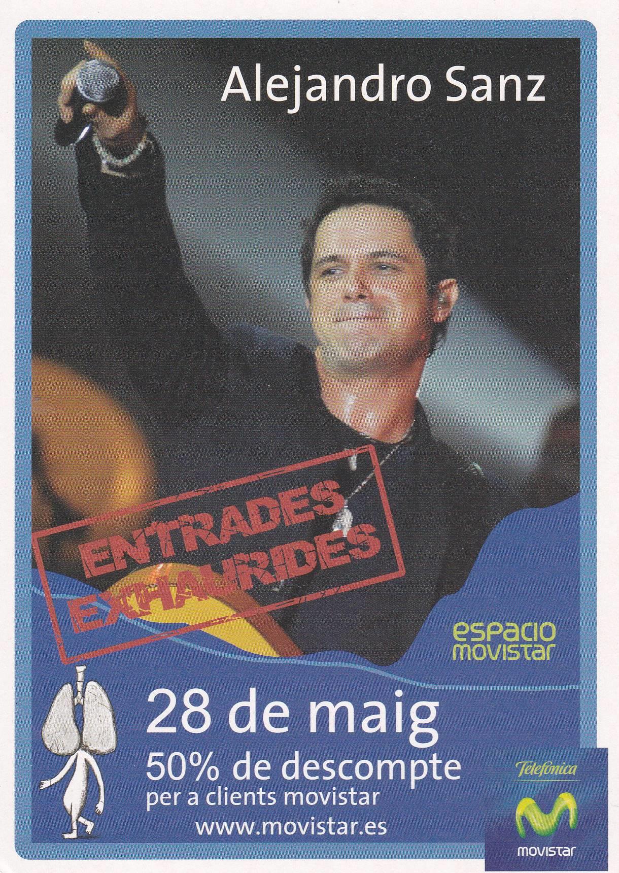 POSTAL B10094: ESPACIO MOVISTAR.ES: AGENDA DE CONCIERTOS. DIVERSOS ARTISTAS