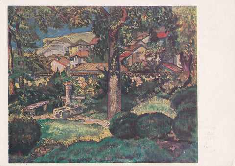 POSTAL B10098: LOBANOV: THE GARDEN IN BAKHTCHISERAY. OLEO