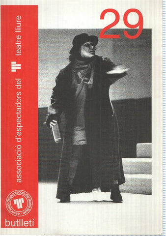 Butlleti num 29 sept 2002: Associacio despectadors del teatre lliure. Coberta: Carme Sansa a Ronda de mort a Sinera 