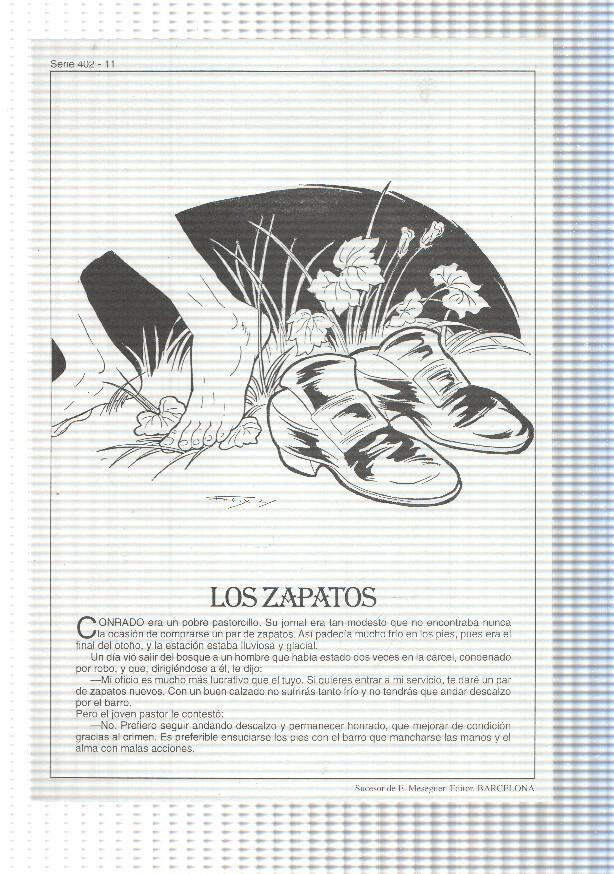 Laminas serie Rosa-cuentos de Juan C. Schmid numero 11: Los zapatos