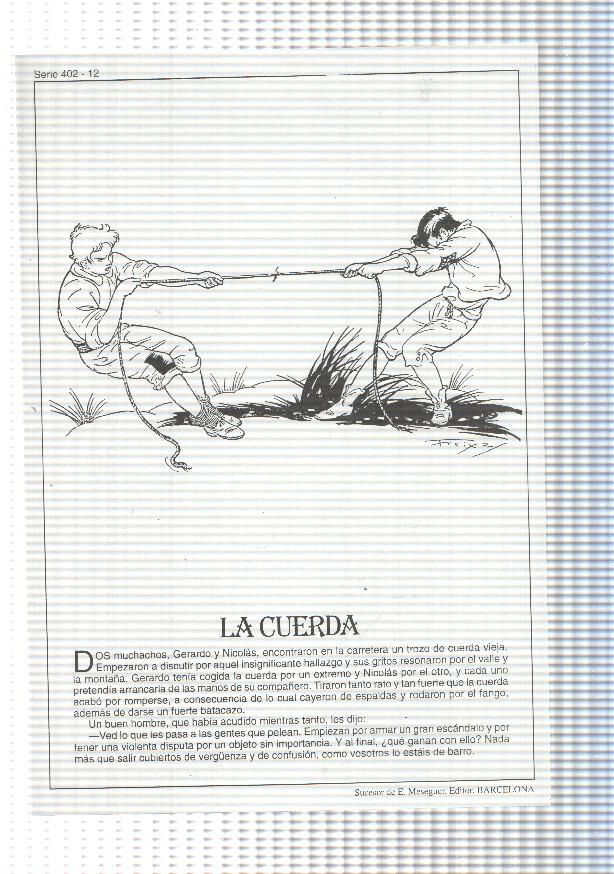 Laminas serie Rosa-cuentos de Juan C. Schmid numero 12: la cuerda