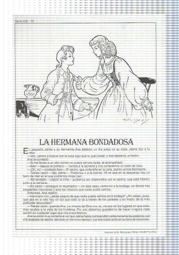 Laminas serie Rosa-cuentos de Juan C. Schmid numero 15: la hermana bondadosa