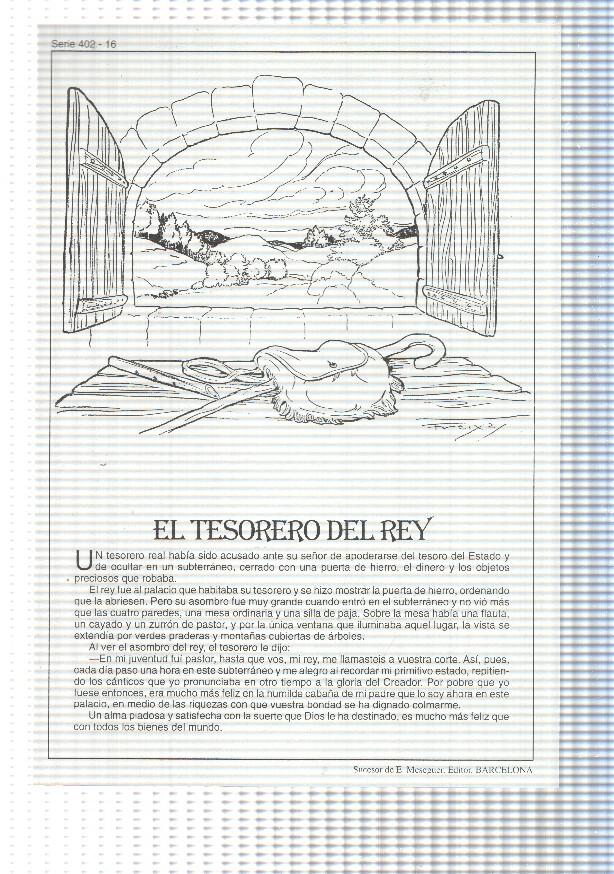 Laminas serie Rosa-cuentos de Juan C. Schmid numero 16: El tesorero del rey