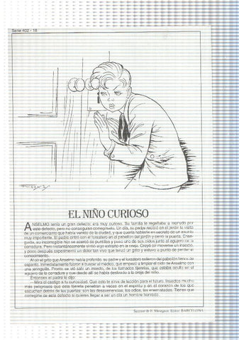 Laminas serie Rosa-cuentos de Juan C. Schmid numero 18: el niño curioso