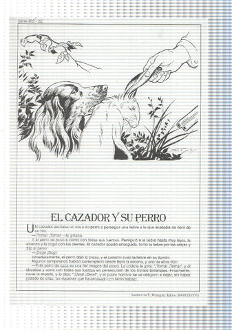 Laminas serie Rosa-cuentos de Juan C. Schmid numero 22: El cazador y su perro