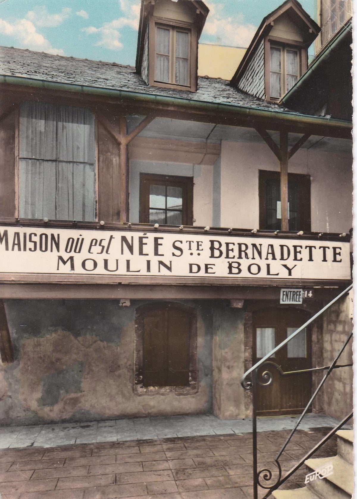 POSTAL B10308: LOURDES: MAISON BERNADETTE