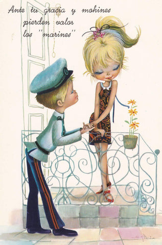 POSTAL B10374: MIR P: ILUSTRACION PAREJA ENAMORADOS