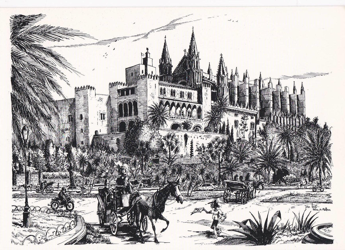 POSTAL B10386: PALMA MALLORCA: PALACIO ALMUDAINA