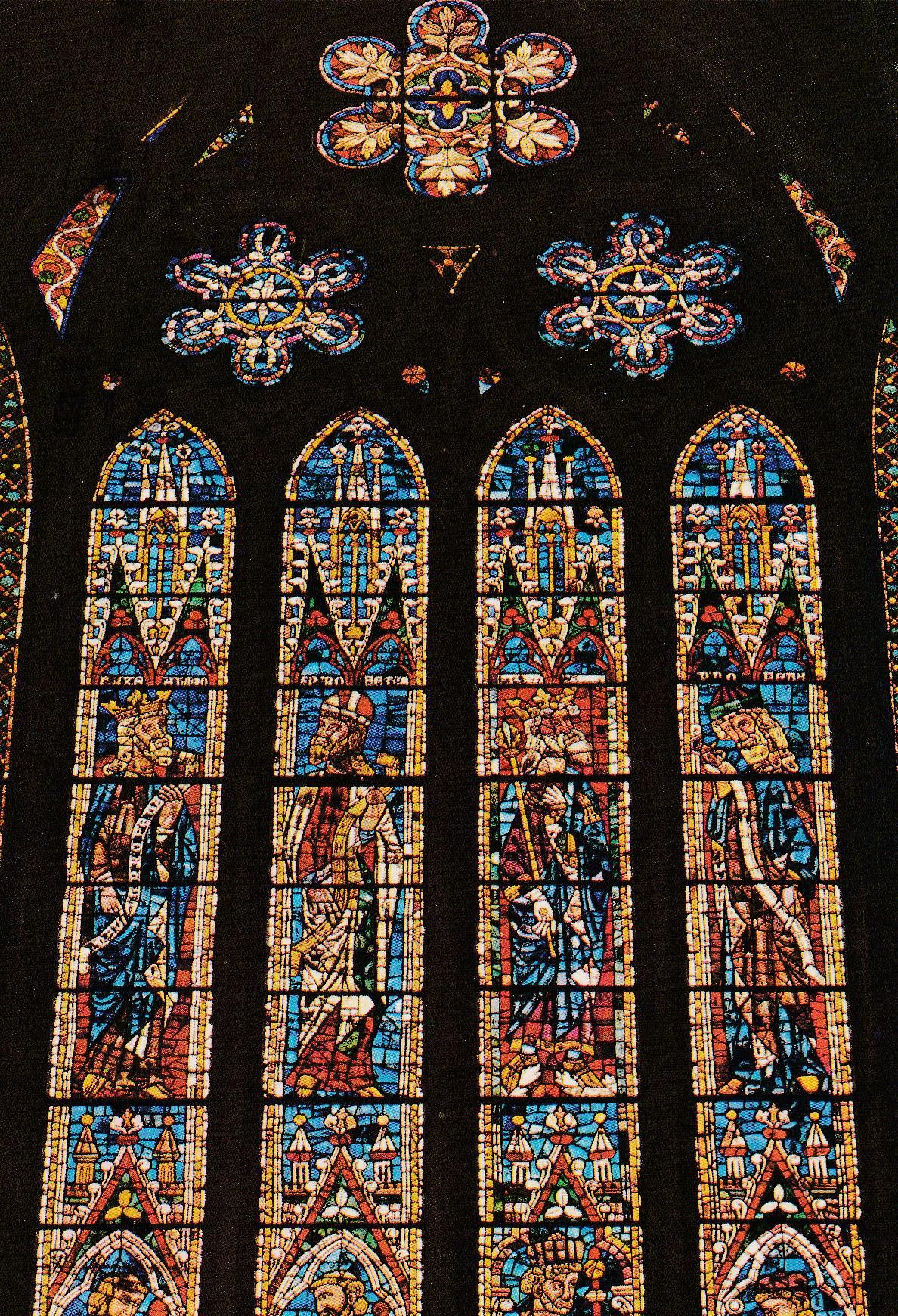 POSTAL B10407: Vidrieras de la catedral de Leon