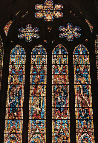 POSTAL B10407: Vidrieras de la catedral de Leon