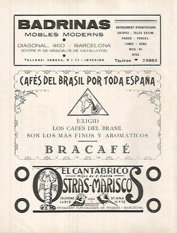 LAMINA 12298: Listado de hoteles y fondas de Barcelona