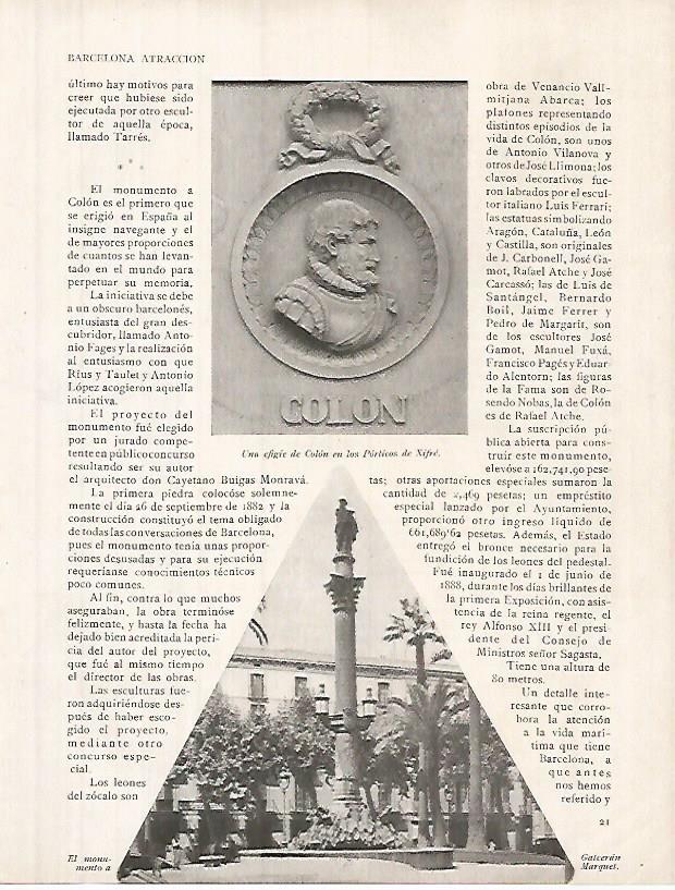 LAMINA 12307: Monumento a Galceran Marquel en Barcelona