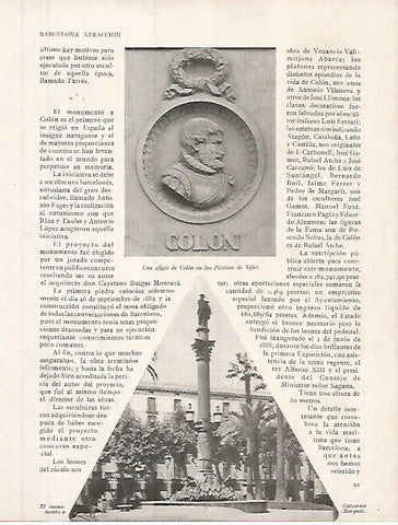 LAMINA 12307: Monumento a Galceran Marquel en Barcelona