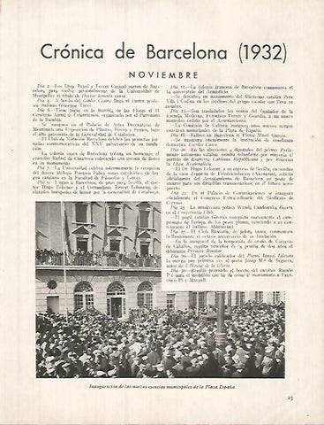 LAMINA 12308: Inauguracion escuelas de Plaza España. Barcelona