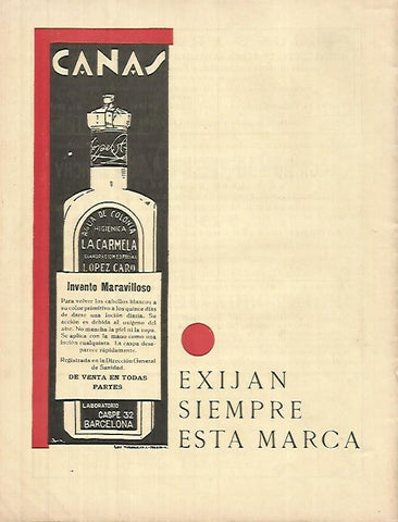 LAMINA 12313: Publicidad de Colonia La Carmela