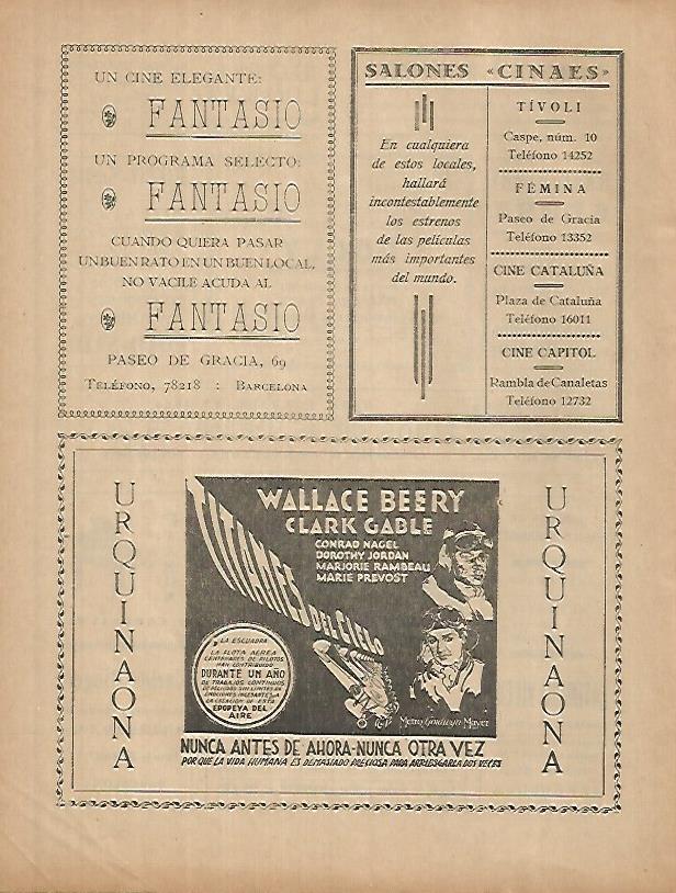 LAMINA 12315: Publicidad de cines de Barcelona