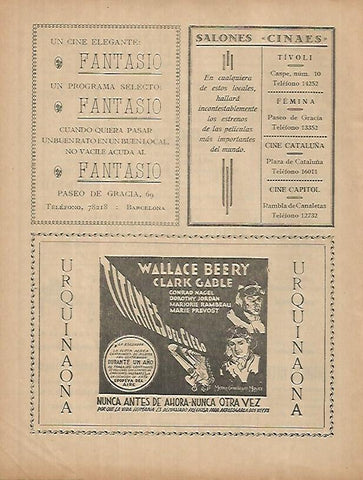 LAMINA 12315: Publicidad de cines de Barcelona