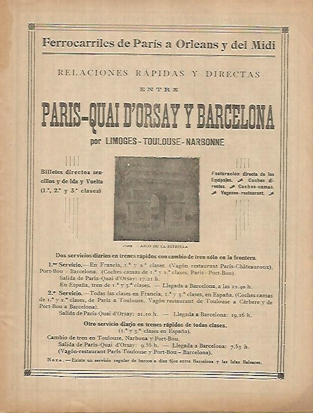LAMINA 12316: Publicidad del tren a Paris