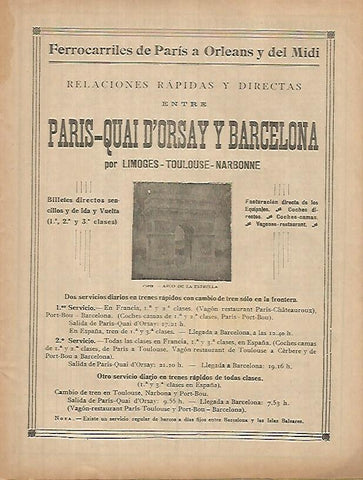LAMINA 12316: Publicidad del tren a Paris
