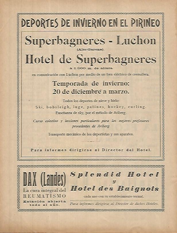 LAMINA 12318: Publicidad Hotel des Baignots