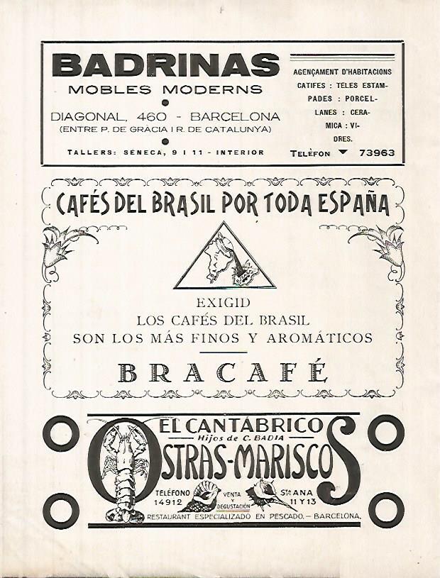 LAMINA 12321: Publicidad de Bracafe y Ostras El Cantabrico
