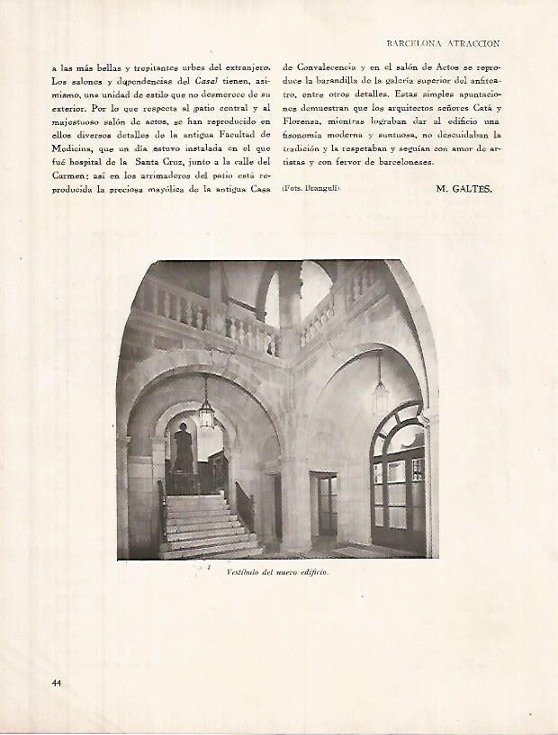 LAMINA 12326: Vestibulo del Casal del Metge Barcelona