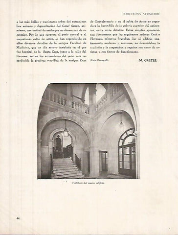 LAMINA 12326: Vestibulo del Casal del Metge Barcelona