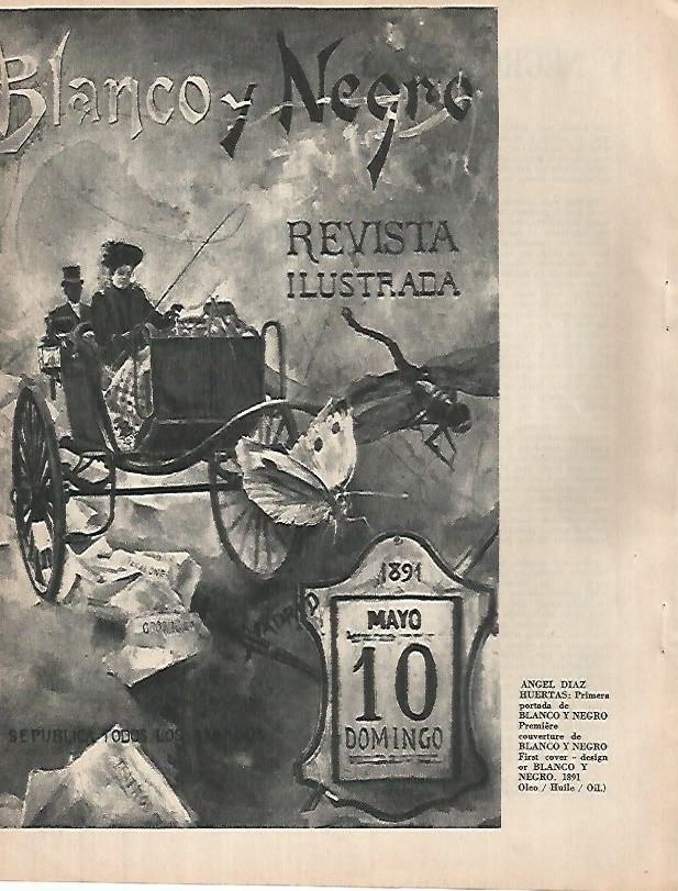 LAMINA 12344: Primera portada de Blanco y Negro por A. Diaz Huertas