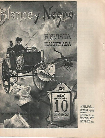 LAMINA 12344: Primera portada de Blanco y Negro por A. Diaz Huertas