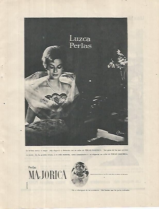 LAMINA 12378: Publicidad de perlas Majorica