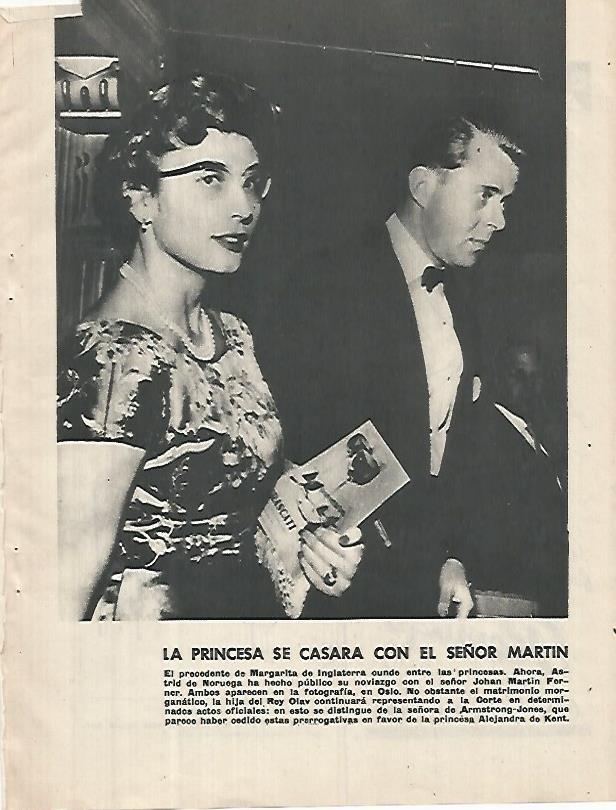 LAMINA 12381: Astrid de Noruega y Johan Martin Ferner