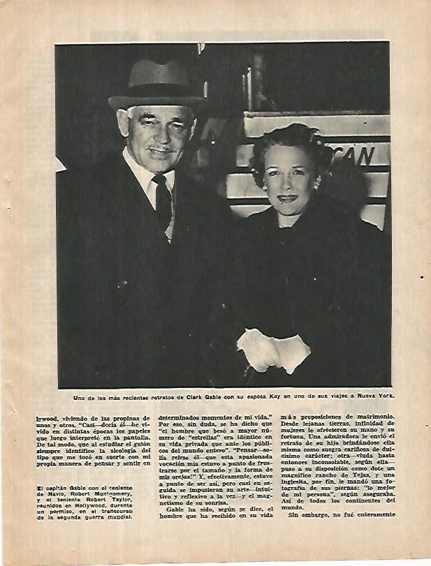LAMINA 12386: Clark Gable y su esposa