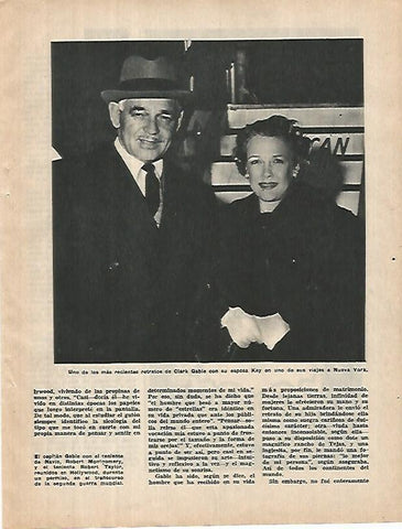 LAMINA 12386: Clark Gable y su esposa