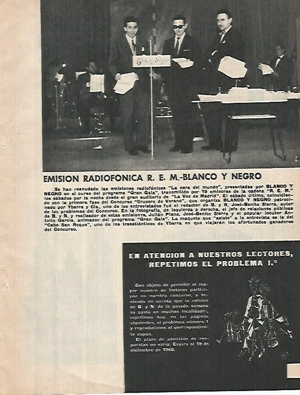 LAMINA 12387: Emision de radio de Blanco y Negro