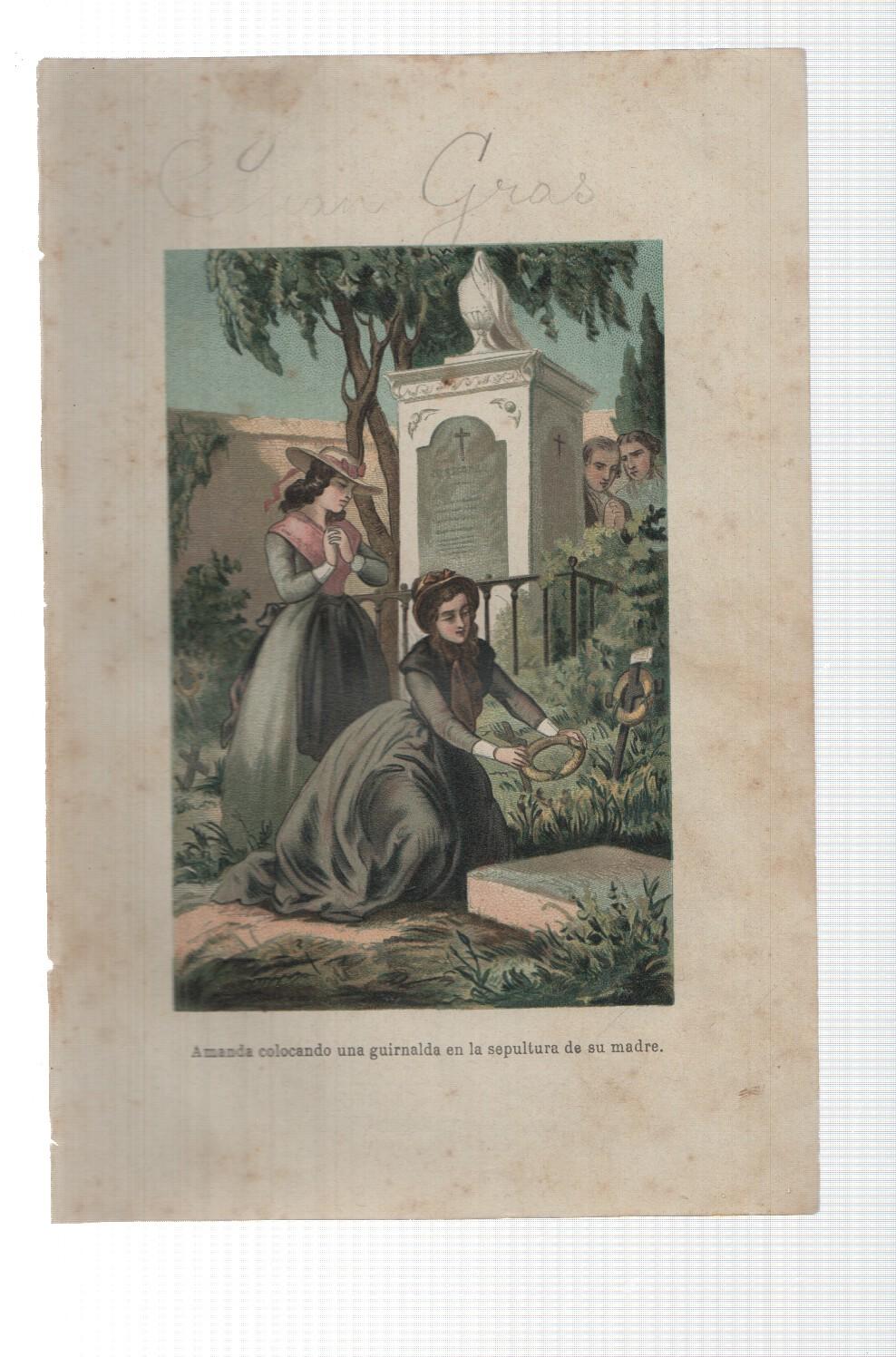 Lamina numero 03: Oscar y Amanda (amor y virtud triunfante), (se ignora nombre del ilustrador)