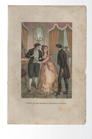 Lamina numero 09: Oscar y Amanda (amor y virtud triunfante), (se ignora nombre del ilustrador)