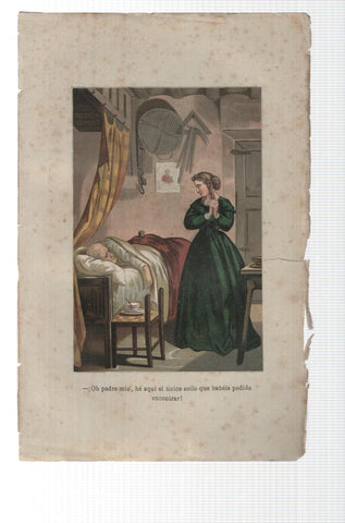 Lamina numero 12: Oscar y Amanda (amor y virtud triunfante), (se ignora nombre del ilustrador)