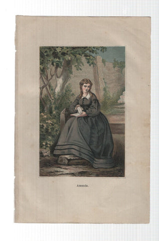 Lamina numero 13: Oscar y Amanda (amor y virtud triunfante), (se ignora nombre del ilustrador)