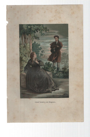 Lamina numero 15: Oscar y Amanda (amor y virtud triunfante), (se ignora nombre del ilustrador)