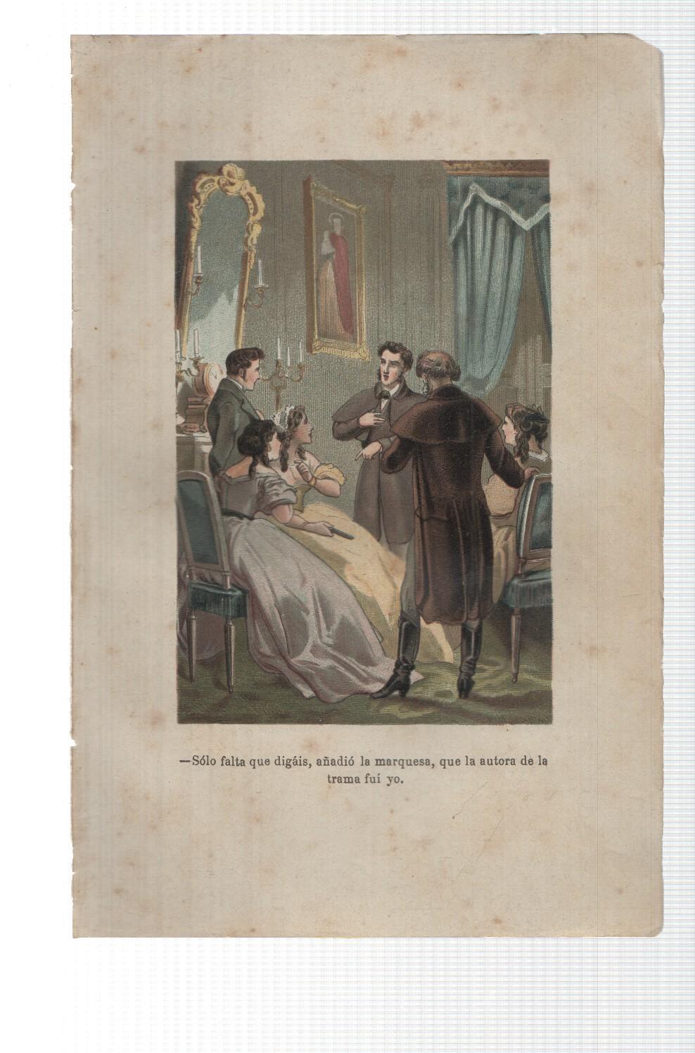Lamina numero 16: Oscar y Amanda (amor y virtud triunfante), (se ignora nombre del ilustrador)