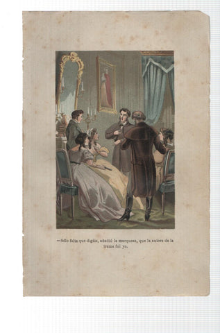 Lamina numero 16: Oscar y Amanda (amor y virtud triunfante), (se ignora nombre del ilustrador)