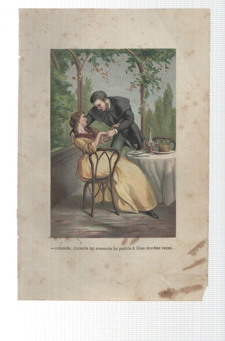 Lamina numero 18: Oscar y Amanda (amor y virtud triunfante), (se ignora nombre del ilustrador)