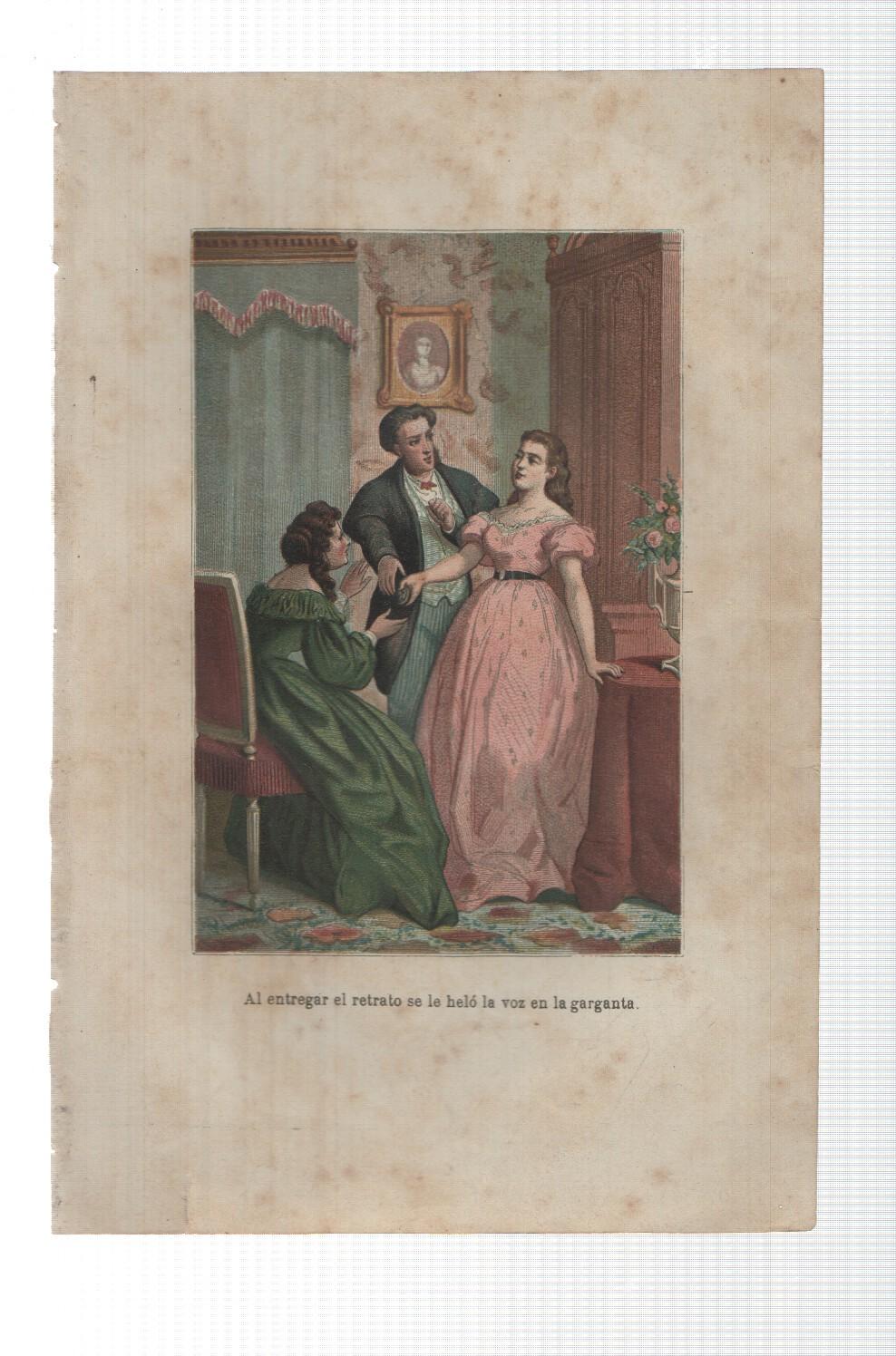 Lamina numero 22: Oscar y Amanda (amor y virtud triunfante), (se ignora nombre del ilustrador)