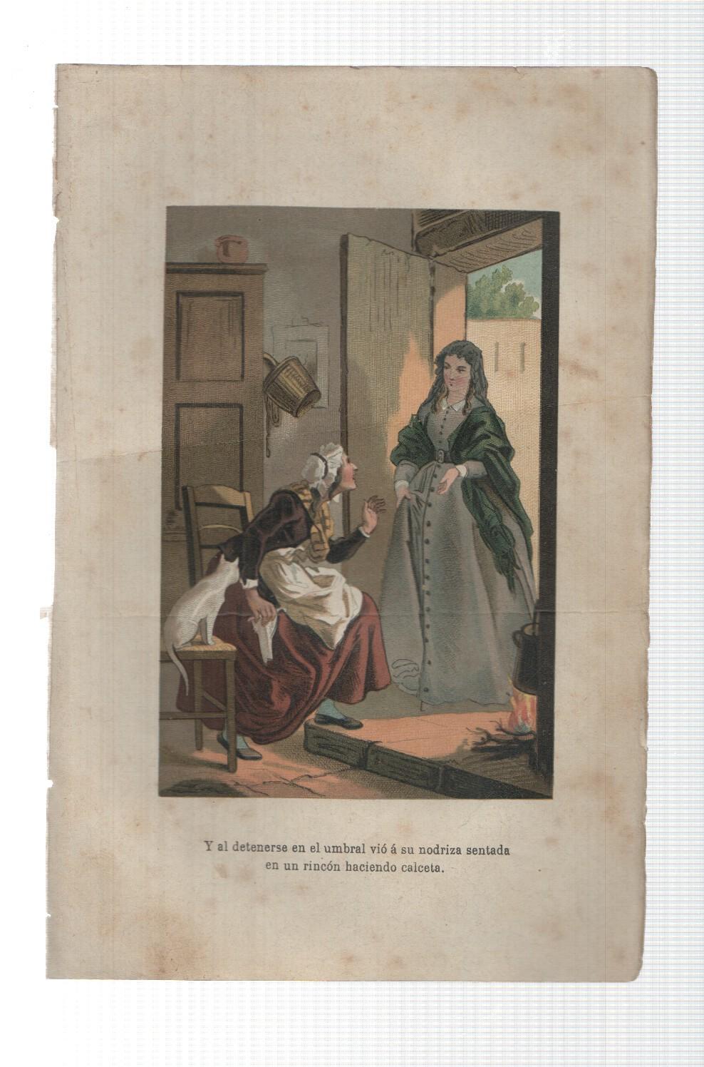 Lamina numero 26: Oscar y Amanda (amor y virtud triunfante), (se ignora nombre del ilustrador)