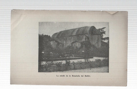 Lamina de la obra Don Jose de Salamanca: La estufa de la rosaleda del retiro en Madrid