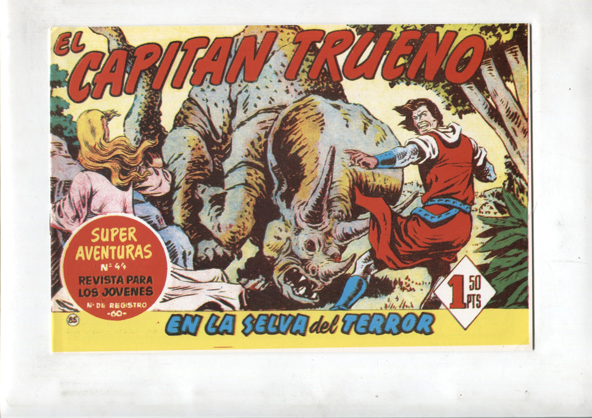 Facsimil editor desconocido de El Capitan Trueno numero 085: En la selva del terror