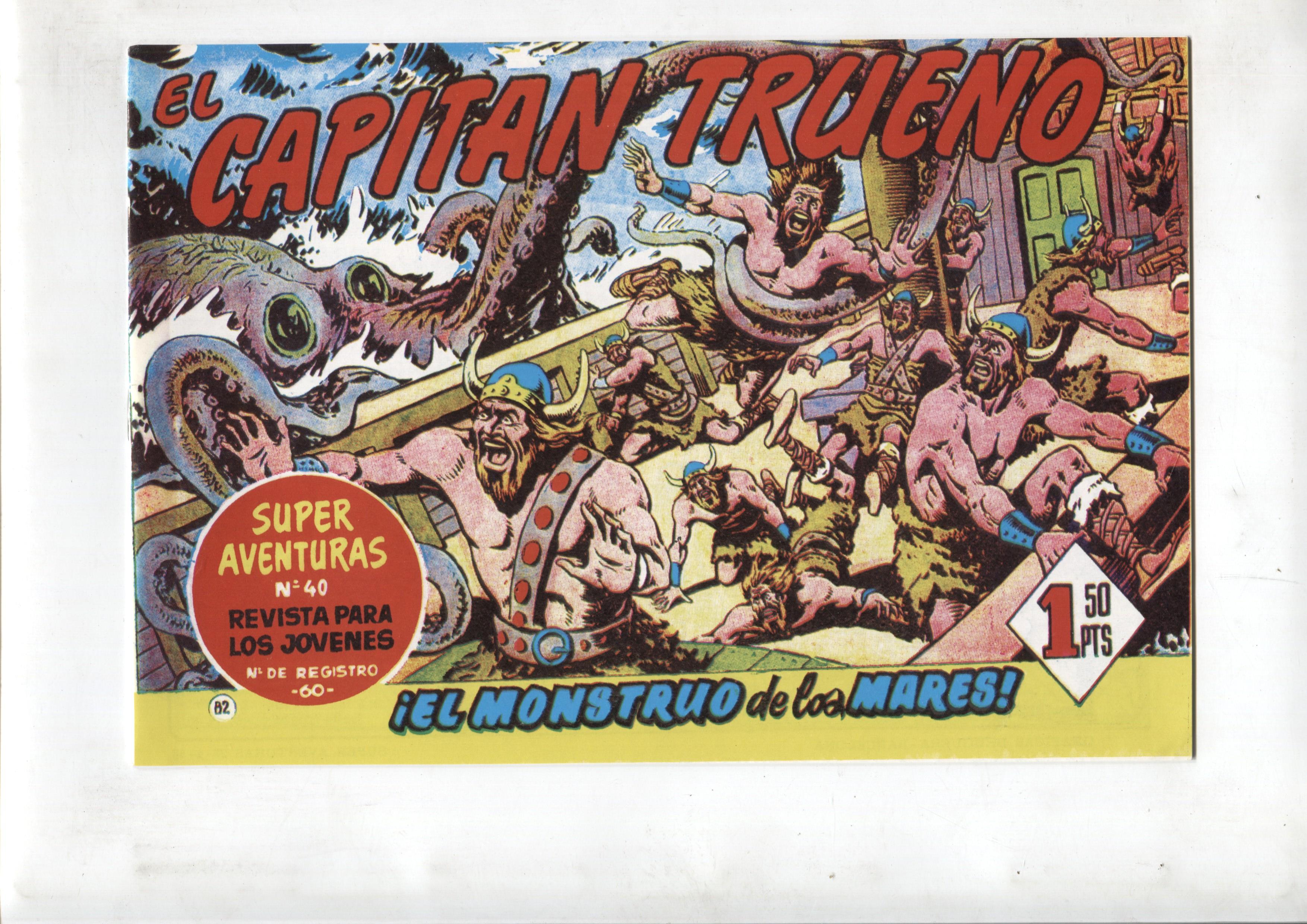 Facsimil editor desconocido de El Capitan Trueno numero 082: El monstruo de los mares