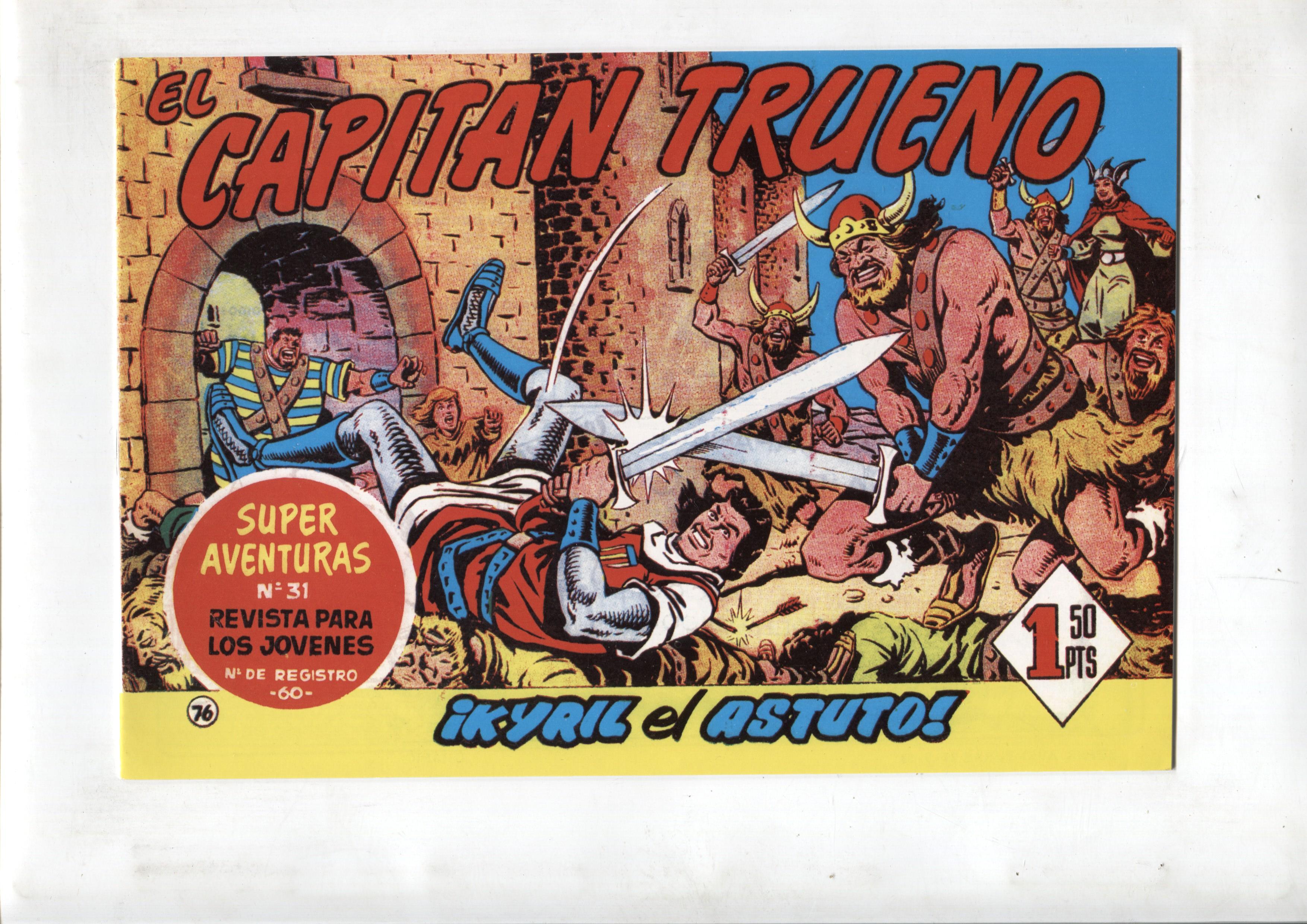 Facsimil editor desconocido de El Capitan Trueno numero 076: Kyril el astuto