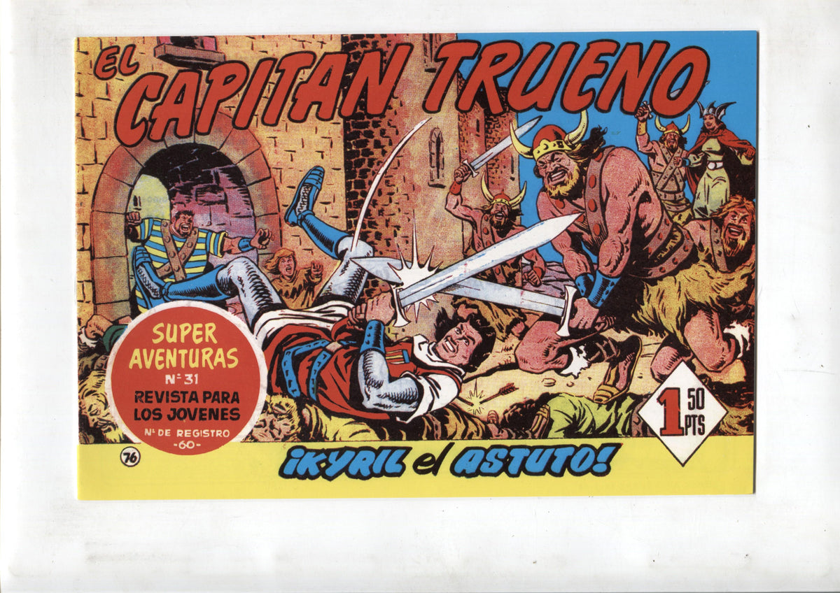 Facsimil editor desconocido de El Capitan Trueno numero 076: Kyril el astuto