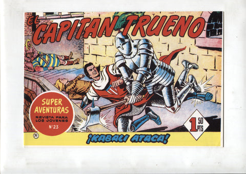 Facsimil editor desconocido de El Capitan Trueno numero 071: Kabali ataca